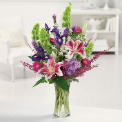 Vase with Lovely Lilies for Mom
