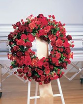 Vibrant Wreath Rose Tribute
