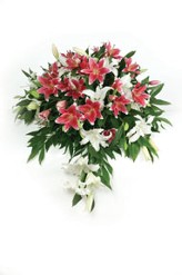 Funeral Casket Piece - Graceful Lily Tribute