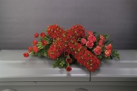 Love And Honor Cross Casket Spray