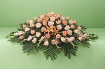 Farewell Casket Spray in Peach