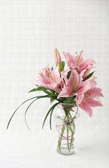 Lily and Bear Grass Vase Arrangement