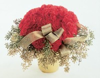 Pave Red Carnations w/ Gold Accents Pave Red Carnations w/ Gold Accents