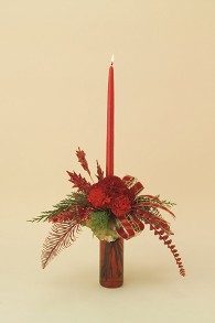 Single Candle Vase Arrangement