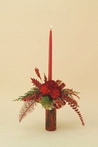 Single Candle Vase Arrangement Single Candle Vase Arrangement
