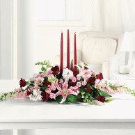 Valentine's Day - Rose Centerpiece w/ Candle Light