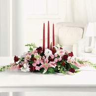 Valentine's Day - Rose Centerpiece w/ Candle Light Valentine's Day - Rose Centerpiece w/ Candle Light